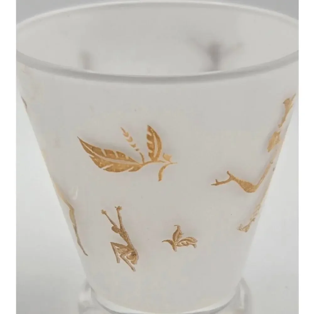 Josephine Baker Art Decor Set of Two Shot White Frosted Glasses